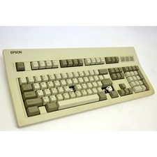 Vintage Epson Q303A Keyboard Fujitsu Lever Action Switches Equity PC Untested picture