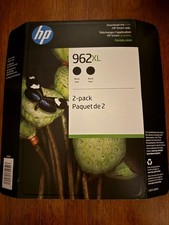NEW OEM Genuine ORIGINAL HP 962XL Black Ink Cartridge 2PK EXP 2/28 SEALED picture