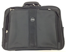 Kensington Contour Computer Laptop Briefcase Black Vintage | Broken Zipper picture