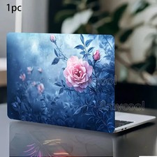 2pcs Dream Pink Rose Flower Laptop Sticker Waterproof Scratch-resistant Durable  picture