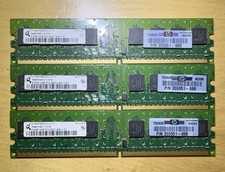 (3) 512MB Memory Modules 1Rx8 PC2-4200 (DDR2-533), part HYS64T64000HU,  picture