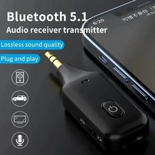 USB Wireless Bluetooth 5.0 Transmitter Receiver 2in1 Audio Adapter 3.5mm Aux Car picture