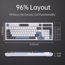 KEMOVE K98SE Mechanical Gaming Keyboard, 98 Keys LED Backlit Programmable Key... picture