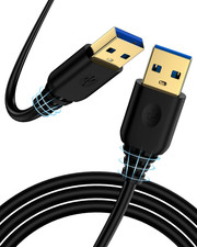 USB Cable to USB 10FT, USB3.0 Type a to a Male Cable Double Sided USB Cord for D picture