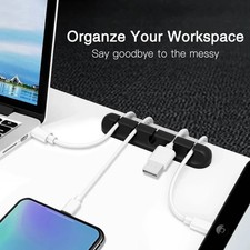 Cable Holder Clips Cable Management Cord Organizer Silicone USB Charging Cable picture