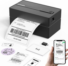 Bluetooth Thermal Shipping Label Printer 4X6 for Small Business,Black picture