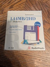 24 Radio Shack 2HD 1.44MB 3.5 In Double Sided Floppy Diskettes  picture