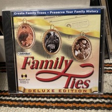 Family Ties PC Windows 98/95 Deluxe Edition Tree Genealogy Program Software picture