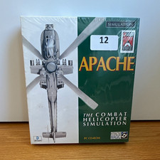 Apache Combat Helicopter Simulation Vintage PC DOS 1995 Big Box *New & Sealed* picture