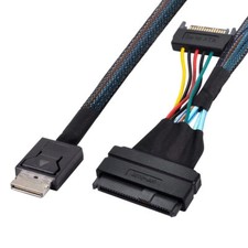 Cablecy  Oculink SFF-8611 to U.2 U.3 SFF-8639 NVME PCIe PCI-Express SSD Cable picture