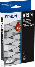 2 Pack Genuine Epson 812XL Black Ink Cartridge High Yield OEM T812XL120-S picture