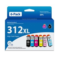 312XL Ink Cartridge 6PK 6 Color Premium Replacement for XP-8500 XP-8600 XP-8700 picture