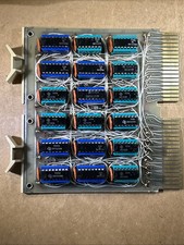 Vintage 70s Wire Wrap Logic Card Dule Gold Edge Connectors Populated 74 Series  picture