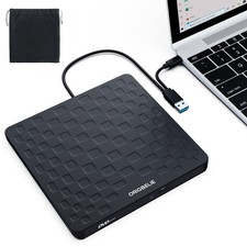 ORIGBELIE External CD DVD Drive for Laptop, USB 3.0 TypeC 13mm DVD Player picture