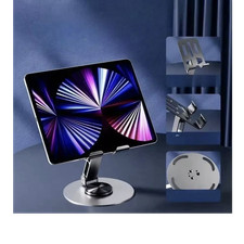 360° Rotating Adjustable Angle Desktop Tablet Stand, Metal/Aluminum, Black picture