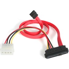 StarTech 18in SAS 29 Pin to SATA Cable with LP4 Power - Serial ATA Male picture