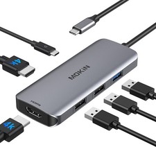 Docking Station USB C to Dual HDMI Adapter, MOKiN USB C Hub Dual HDMI Monitor... picture