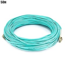 50M 164FT LC-LC OM3 10G Duplex 50/125 Multi Mode Fiber Optic Optical Cable Aqua picture