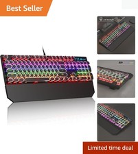 Ambidextrous RGB Rainbow Backlit Mechanical Keyboard with Magnetic Wrist Rest picture