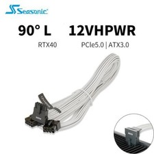 SEASONIC Modular 90° L 12VHPWR Power Cable 16-Pin Supports 40 Series Video Cards picture