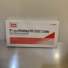 Radio Shack Shielded RS-232C Cable 6 Feet Male DB9 to Female DB9 26-269 picture