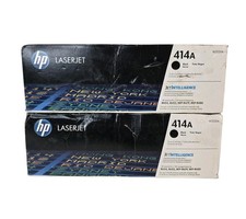(Lot Of 2) HP 414A W2020A Black Toner Cartridges - READ DESCRIPTION.... picture