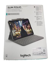 Logitech Slim Folio Keyboard Case iPad 10th Gen Gray Wireless 920-011368 picture
