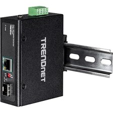 TRENDnet Industrial SFP to Gigabit PoE+ Media Converter, TI-PF11SFP (tpe3018l) picture