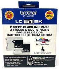 Brother LC 51 Black 2 Piece Black Ink Pack Sealed DCP-130C 330C 350C 540CN FAX picture