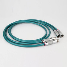 Pair HiFi Audio 8N OCC Copper XLR Interconnect Cable w/ Rhodium Plated XLR Plug picture