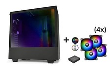 NZXT H510i Black Mid-Tower PC Case (with 4 RGB fans AND RGB strips) BRAND NEW picture
