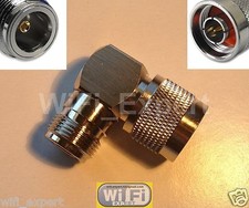 N Male plug to N Female jack right angle 90° L Type RF Adapter Connector USA picture