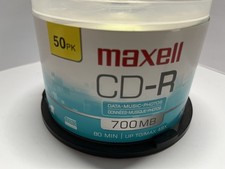 Maxwell CD-R 52X 700MB 80Min 50 Disc Pack-NEW **Unsealed picture