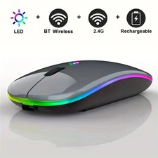 RGB Bluetooth Wireless Mouse Rechargeable USB Ergonomic Optical Mouse for Laptop picture