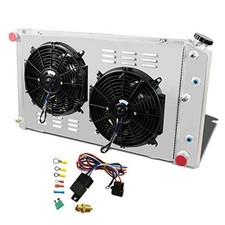 ALLOYWORKS 4 Row Aluminum Radiator Shroud Fan Relay Kit For 1968-1990 Chevy C picture