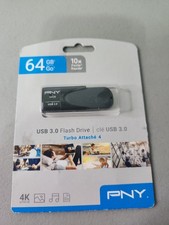 PNY Technologies Turbo Attache 4 64GB USB 3.0 Flash Drive, Black #PFD64GTBAT4GE picture