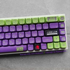 EVA-01 NEON GENESIS EVANGELION Mecha-01 PBT Keycaps for MX Mechanical Keyboards picture