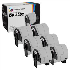 LD Compatible Brother DK-1202 6 Rolls of Shipping Labels / 2.4 in x 3.9 in picture