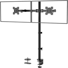 Extra Tall Dual LCD Monitor Fully Adjustable Desk Mount Fits 2 Screens picture