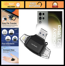 Smart Gadget SD Card Reader for Samsung Galaxy S23 Ultra - Compact USB, Jet Blac picture