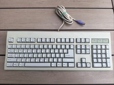 Vintage Samsung SEM-C9V2 Mechanical Keyboard PS/2 White Retro PC (Tested- Works) picture