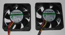 2 X Sunon 50 mm Quiet Cooling Fan - 12 V - 10 CFM - 22 dB - KDE1205 Tach Output picture