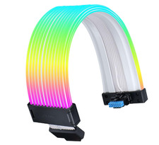 LIAN LI Strimer Plus V2 Wireless ARGB 12+4-Pin GPU Cable White picture