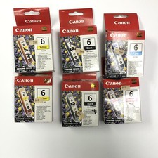 Canon BCI Ink Cartridges (2 Black) (2 yellow) Magenta, Cyan- New in boxes picture