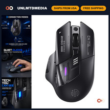Wireless Gaming Mouse, 12800 DPI, Silent Clicks, Ergonomic Design, RGB Lighting picture