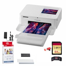 Canon SELPHY CP1500 Photo Printer White KP-36IP Ink Paper Bundle picture