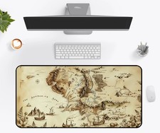 Medieval Map XXL Desk Mat Mouse Pad 31.5