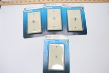 (4-Pk) Commercial Electric Coaxial Cable Wall Plate Light Almond 191 232 picture
