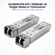 SFP+ 10G‑LR Transceiver (2‑Pack) 1310nm 10km | Cisco‑Compatible | ALVIRON picture