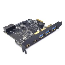 USB3.2 GEN1 PCI-E Expansion Card 5 Ports 2*Type-C 3*USB-A 19 Pin Connector 5Gbps picture